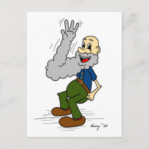 Carte postale Vieux Homme Agitant La Beille