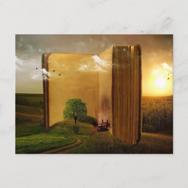 Carte Postale Vieux livre (Devant)