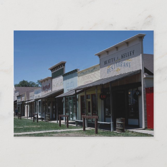 Carte Postale Vieux magasins Dodge City à Dodge City, Kansas, (Devant)