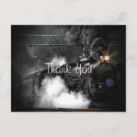Vieux Merci de locomotive à vapeur Vintage