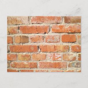 Carte Postale Vieux mur en briques avec revêtement écaillé