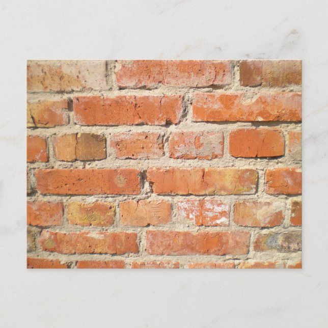Carte Postale Vieux mur en briques avec revêtement écaillé (Devant)