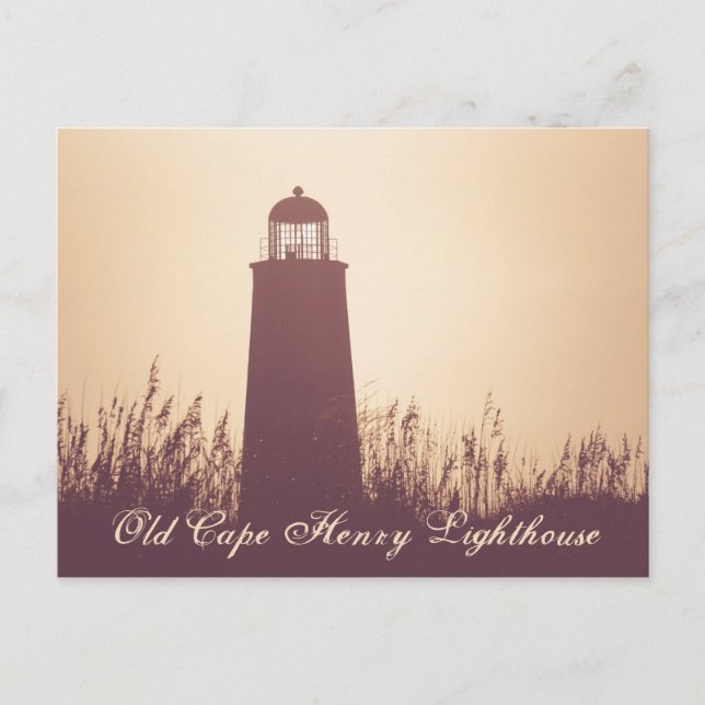 Carte Postale Vieux phare de Cape Henry - Virginia Beach, VA (Devant)
