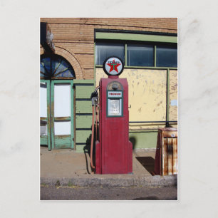 Carte Postale Vieux photo de pompe à essence