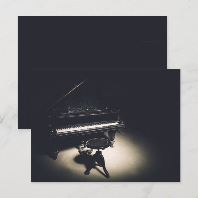 Carte Postale Vieux piano (Devant / Derrière)