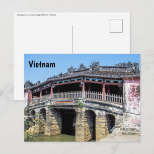 Carte Postale Vieux pont japonais couvert à Hoi An - Vietnam