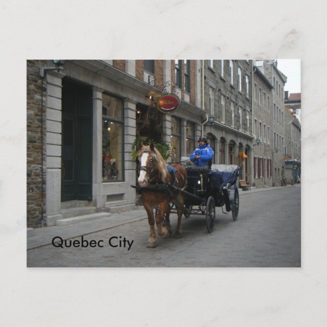 Carte Postale Vieux-Québec Transport (Devant)