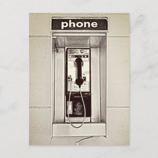 Carte Postale Vieux téléphone public