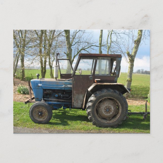 Carte postale Vieux Tracteur (Devant)