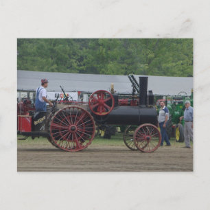 Carte Postale Vieux tracteur moteur à vapeur