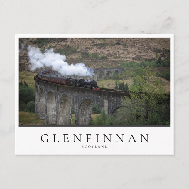 Carte Postale Vieux train à vapeur sur le viaduc de Glenfinnan (Devant)