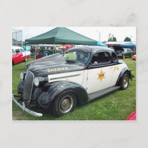 Carte Postale Vieux véhicule de police