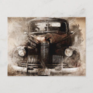 Carte Postale Vieux véhicule Vintage