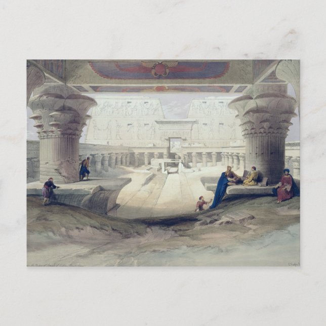 Carte Postale View from under the Portico of Temple of Edfou (Devant)