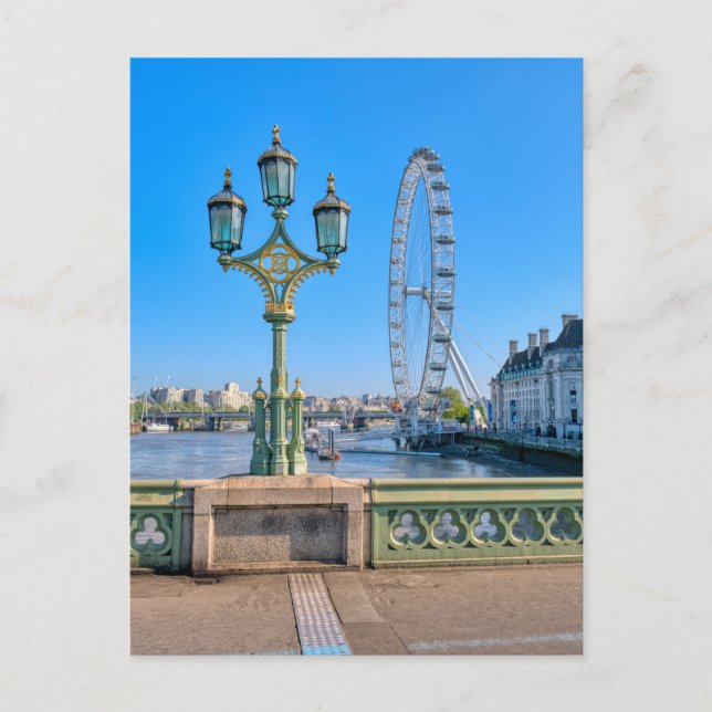 Carte Postale View from Westminster bridge, London Postcard (Devant)