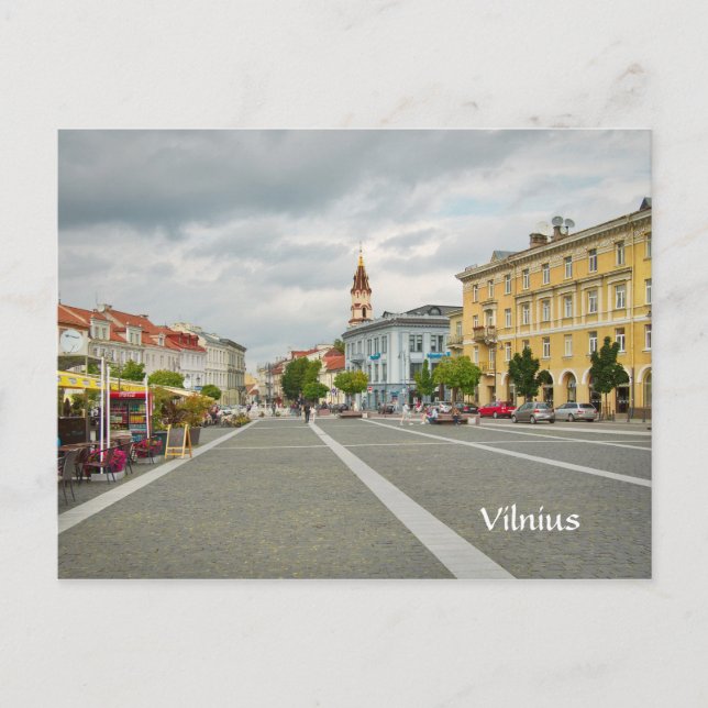 Carte Postale View of Town hall, Vilnius Lithuania (Devant)