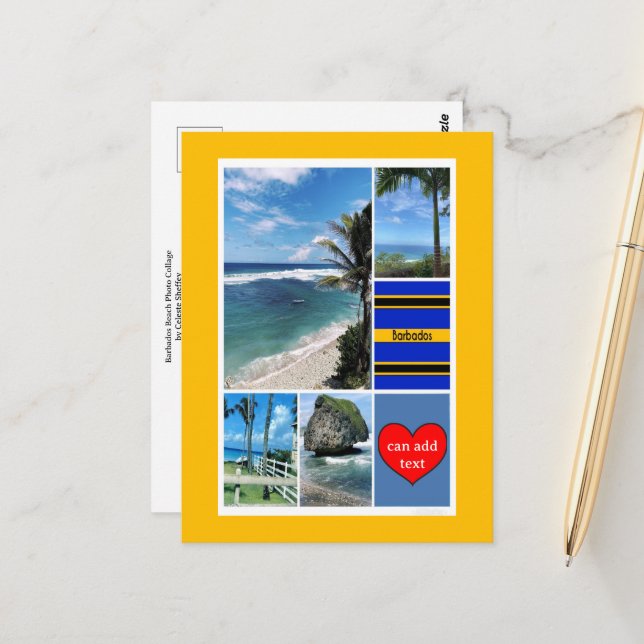 Carte Postale Views de Barbade (Devant/Arrière en situation)