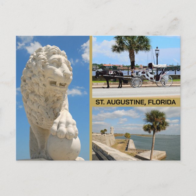 Carte Postale Views of St. Augustine, Florida (Devant)