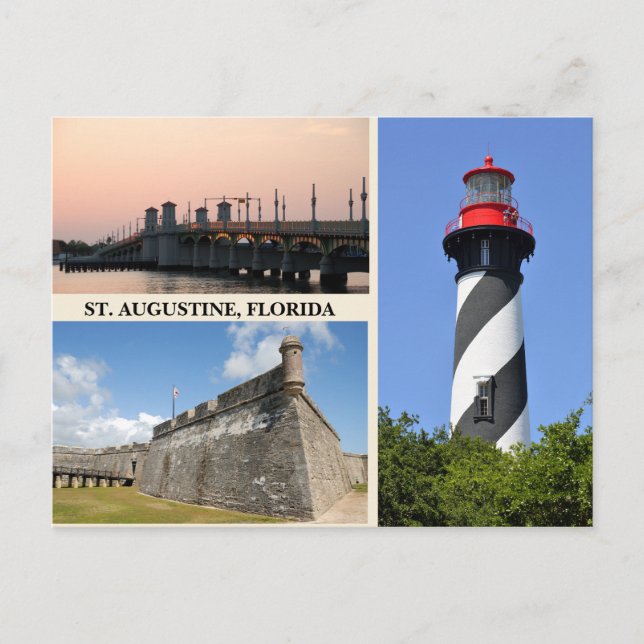Carte Postale Views of St. Augustine, Florida (Devant)
