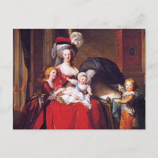 Carte Postale Vigée-Lebrun - Marie Antoinette et ses enfants (Devant)
