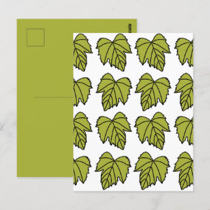 Carte Postale Vigne verte feuilles vignes