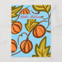 Vignes Citrouilles d'automne dessin manuel