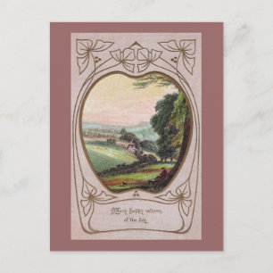 Carte Postale Vignette Art Nouveau Anniversaire