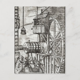 Carte Postale Vignette pour obtenir de l'eau d'une mine