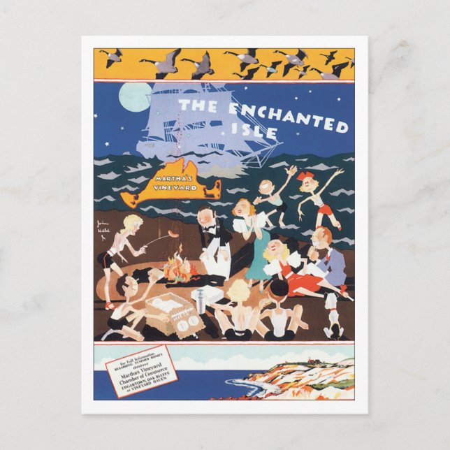 Carte Postale Vignoble de vintage Martha (Devant)