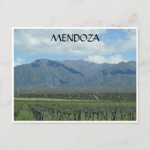 Carte Postale vignoble des Andes de Mendoza