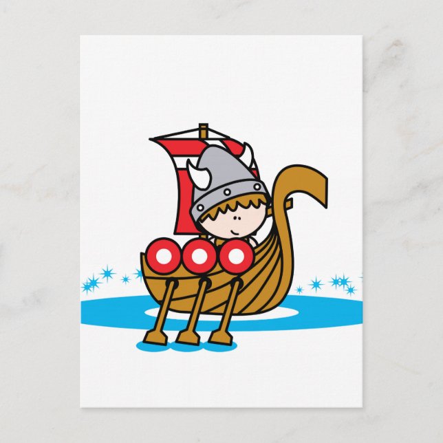 Carte Postale Viking Boy (Devant)