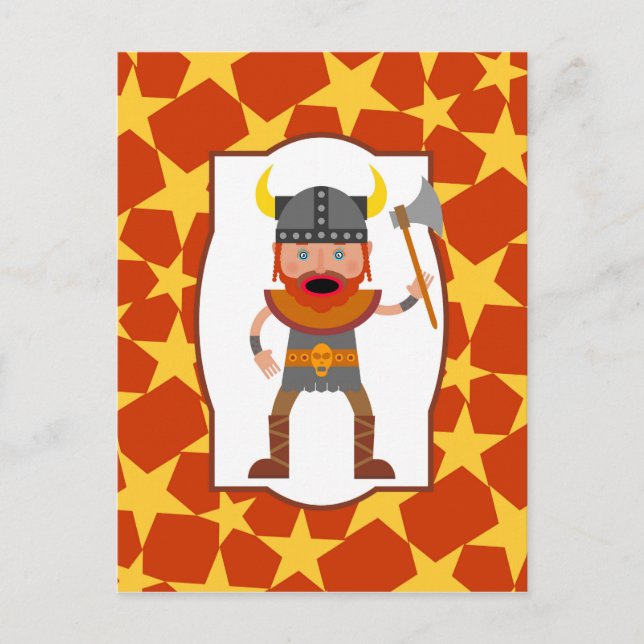 Carte Postale Viking Warrior Boy Birthday Party (Devant)
