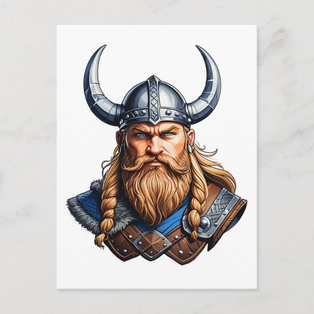 Carte Postale Vikings Homme nordique (Devant)
