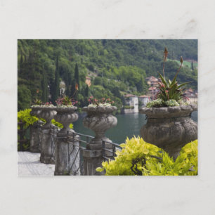 Carte Postale Villa Monastero, jardins et bord de lac, Varenna,