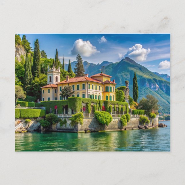 Carte Postale Villa Monastero Varenna lac como (Devant)