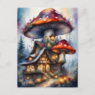 Carte Postale Village de fées coloré, Poste