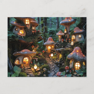 Carte Postale Village de Gnome à l'heure du soir