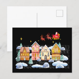 Carte Postale Village de Noël du Pôle Nord du Père Noël