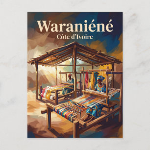 Carte Postale Village de tissage de Waraniéné Côte d'Ivoire