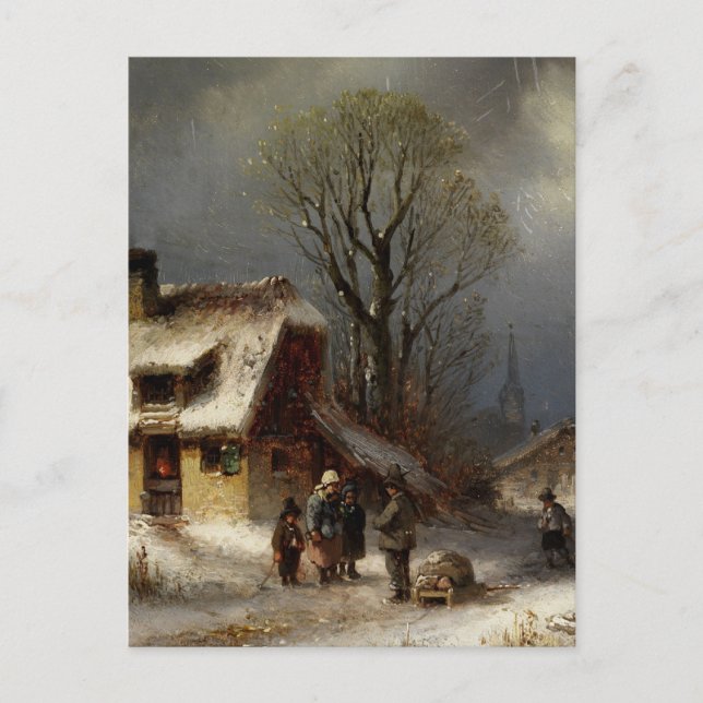 Carte Postale Village d'hiver - Winterliche Dorszene (Devant)