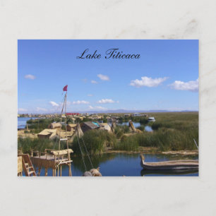 Carte Postale village flottant de Titicaca