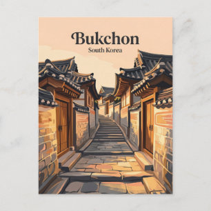 Carte Postale Village Hanok de Bukchon Corée du Sud