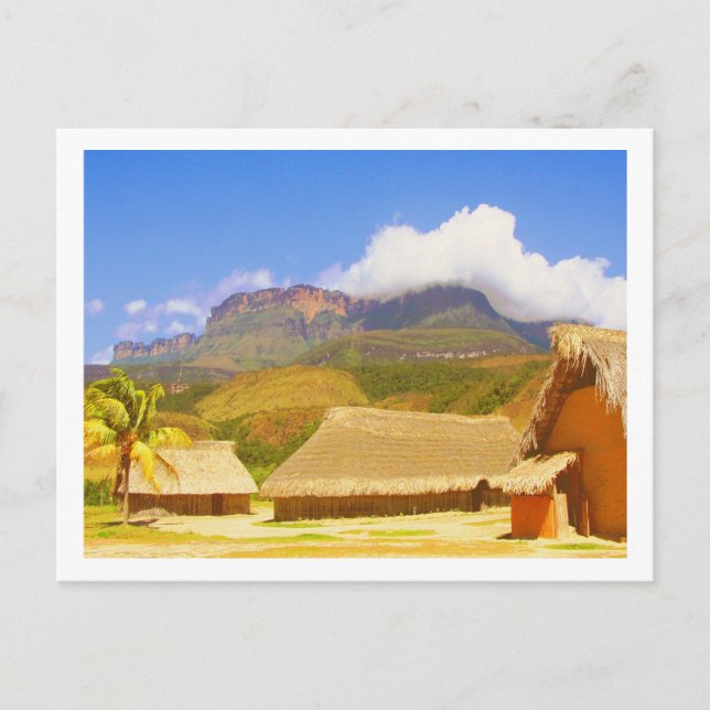 Carte Postale Village Huits Venezuela Jungle Paysage (Devant)