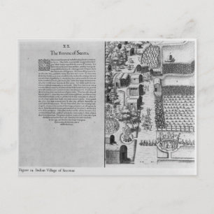 Carte Postale Village indien de Secoton