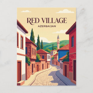 Carte Postale Village Rouge Azerbaïdjan