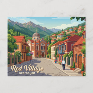 Carte Postale Village Rouge (Krasnaya Sloboda) Azerbaïdjan