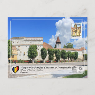 Carte Postale Village UNESCO de Prejmer-Tartlau (Édition Timbre)