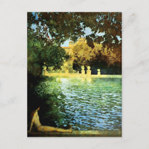 Carte Postale Villas et jardins vintages : La Piscine