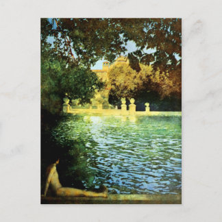 Carte Postale Villas et jardins vintages : La Piscine