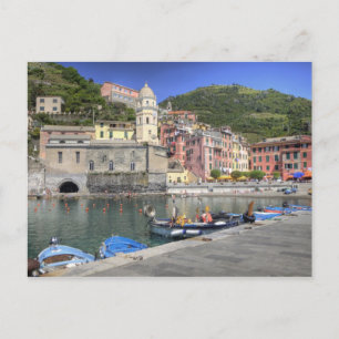 Carte Postale Ville à flanc de colline de Vernazza, Cinque Terre